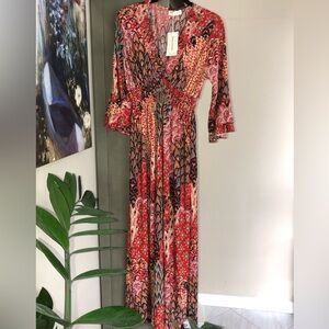 Boho Multicolor Maxi Dress Size L